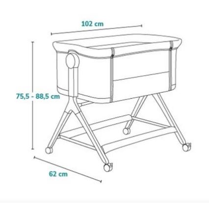 Lionelo - Dečiji krevetac 3u1 LEONIE PLUS siva