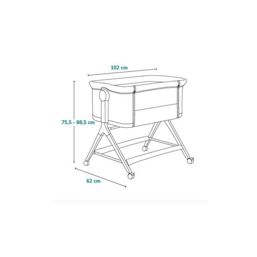 Lionelo - Dečiji krevetac 3u1 LEONIE PLUS siva