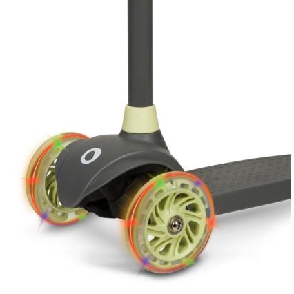 Lionelo - Dečiji trotinet JESSY 3xAA siva/zelena