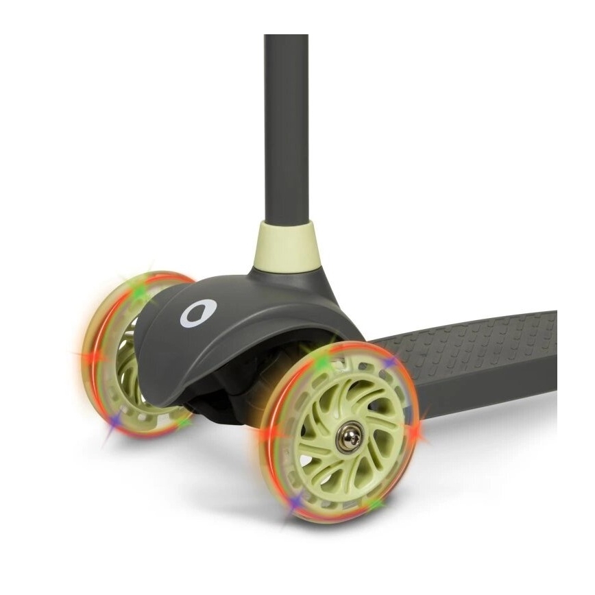 Lionelo - Dečiji trotinet JESSY 3xAA siva/zelena