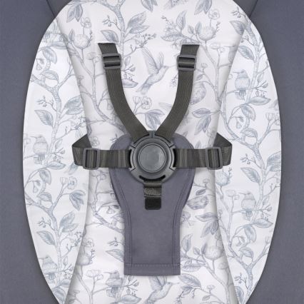 Lionelo - Dečja ljuljačka sa melodijom RALF 4xAA sivo-bela + daljinski upravljač