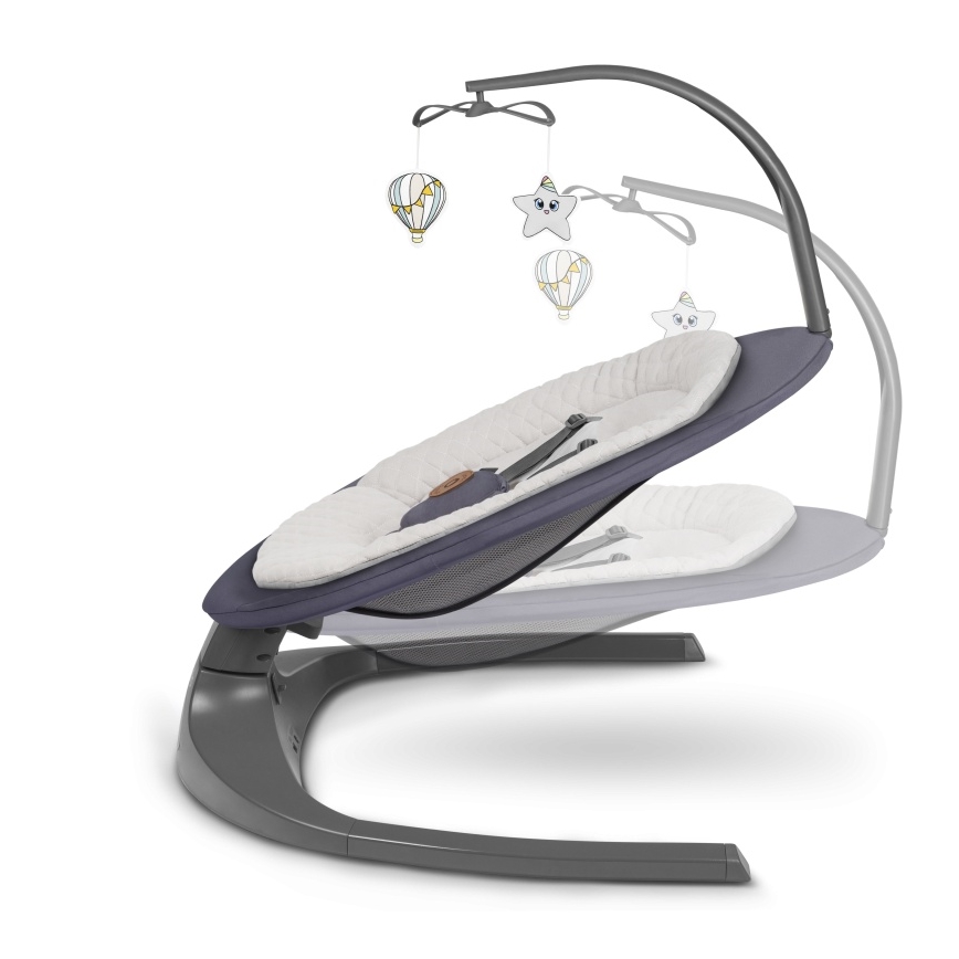 Lionelo - Dečja ljuljaška sa melodijom RALF 4xAA Grey Graphite + daljinski upravljač