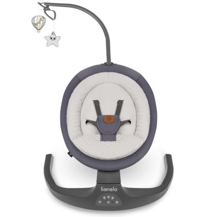 Lionelo - Dečja ljuljaška sa melodijom RALF 4xAA Grey Graphite + daljinski upravljač