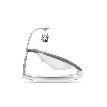 Lionelo - Dečja vibrirajuća ljuljaška sa melodijom PASCAL 2xAA siva/tirkizna