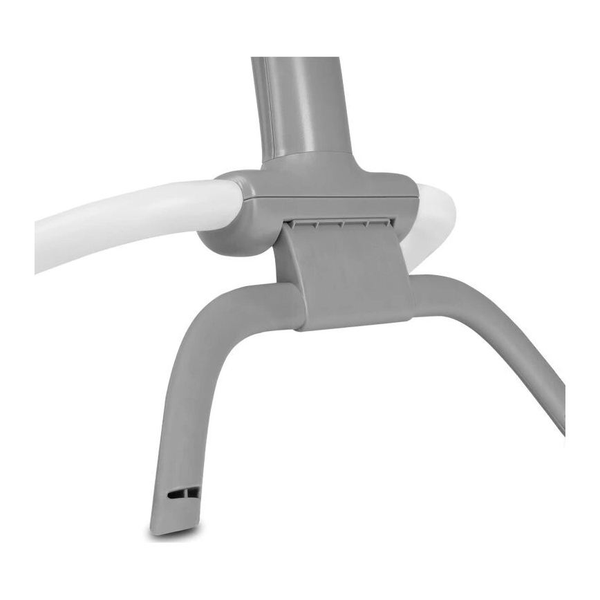 Lionelo - Dečja vibrirajuća ljuljaška sa melodijom PASCAL 2xAA siva/tirkizna