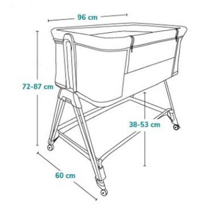 Lionelo - Dečji krevetac 2u1 LUNA siva