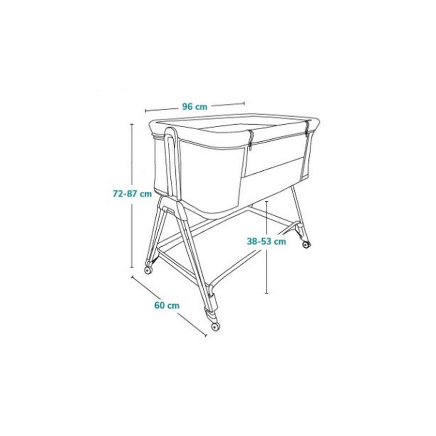 Lionelo - Dečji krevetac 2u1 LUNA siva