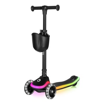 Lionelo - Dečji trotinet MEY 3xAAA Crni oniks