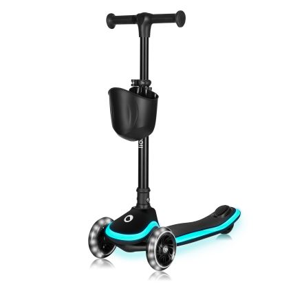 Lionelo - Dečji trotinet MEY 3xAAA Crni oniks