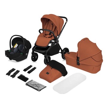 Lionelo - Kombinovana kolica 3u1 MIKA PLUS Brown Rust