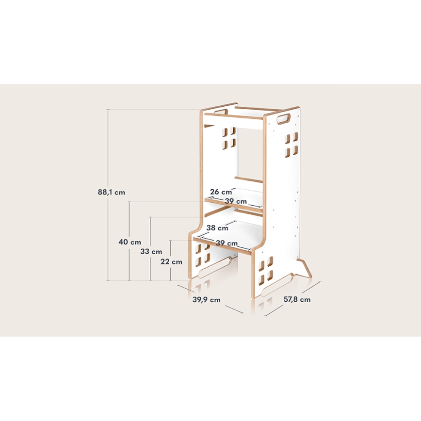 Lionelo - Kula za učenje CASS bela