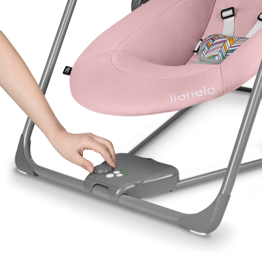 Lionelo - Ljuljaška za bebe OTTO 4xLR14 Pink Baby