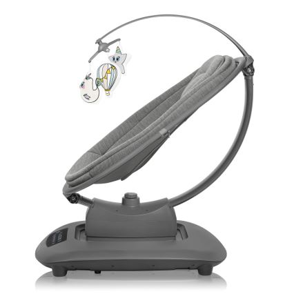 Lionelo - Ljuljaška za bebe sa melodijom BLOSSOM Grey Concrete + daljinsko upravljanje