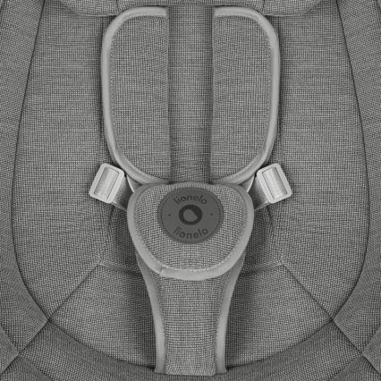 Lionelo - Ljuljaška za bebe sa melodijom BLOSSOM Grey Concrete + daljinsko upravljanje