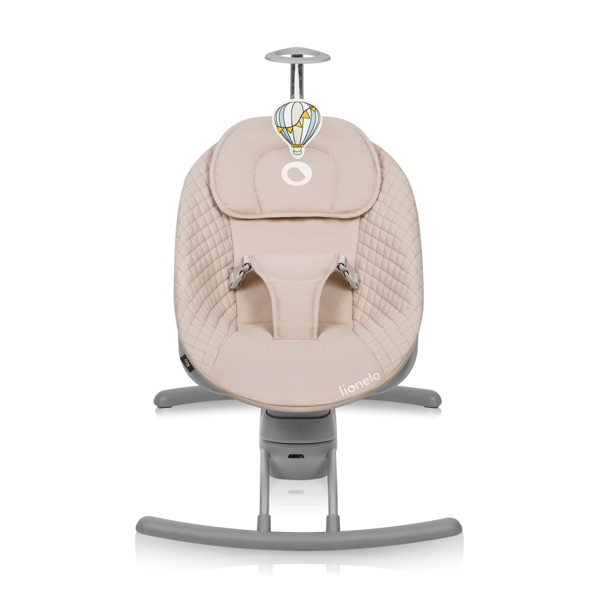 Lionelo - Ljuljaška za bebe sa melodijom RIO 4xC Bež Latte + daljinski upravljač
