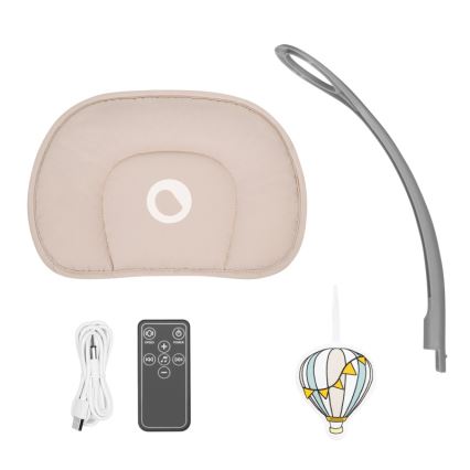 Lionelo - Ljuljaška za bebe sa melodijom RIO 4xC Bež Latte + daljinski upravljač