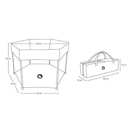 Lionelo - Ograda za igru ROEL tamnoplava