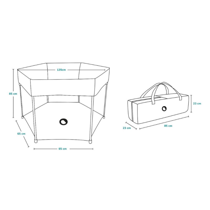 Lionelo - Ograda za igru ROEL tamnoplava