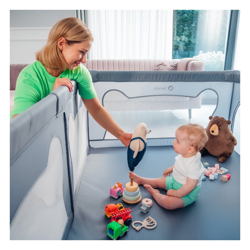 Lionelo - Ograda za igru WILLOW, siva