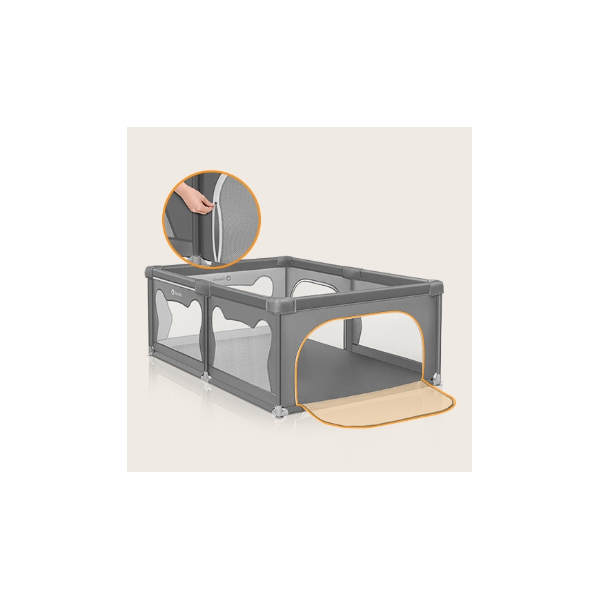 Lionelo - Ograda za igru WILLOW, siva