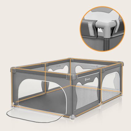 Lionelo - Ograda za igru WILLOW, siva