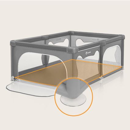 Lionelo - Ograda za igru WILLOW, siva