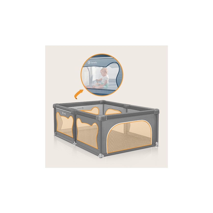 Lionelo - Ograda za igru WILLOW, siva