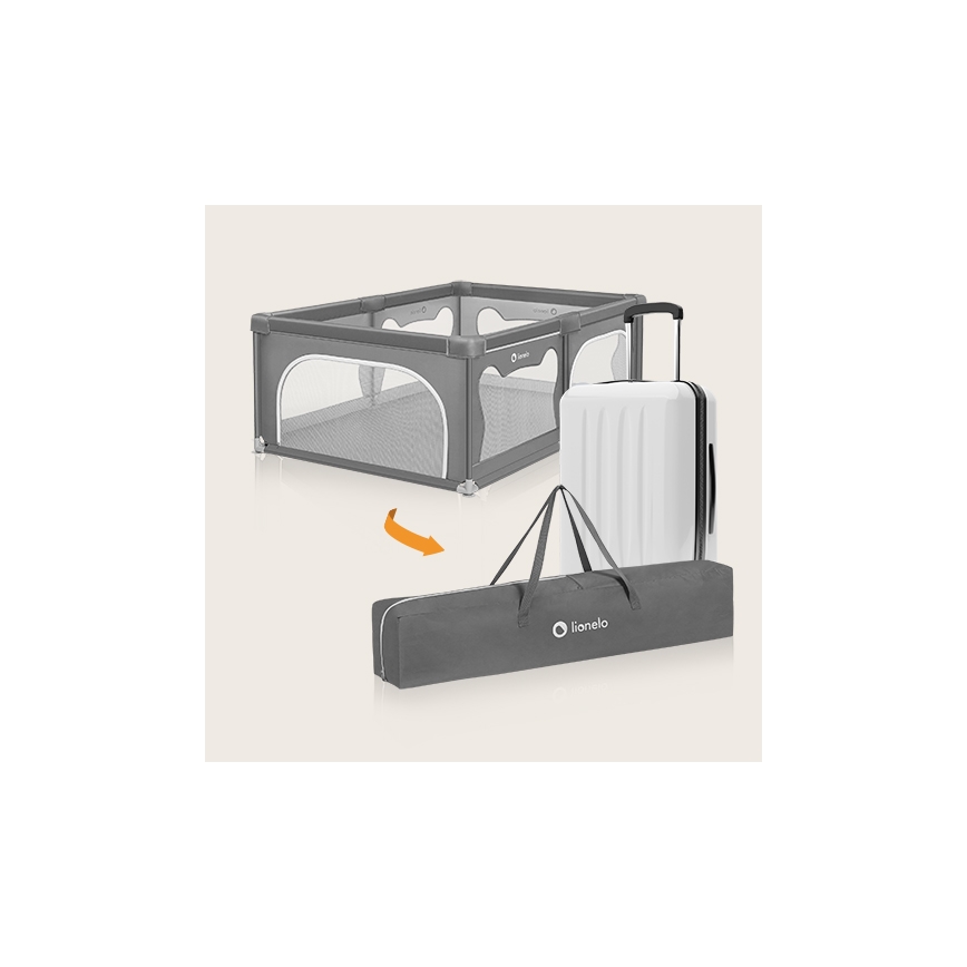 Lionelo - Ograda za igru WILLOW, siva