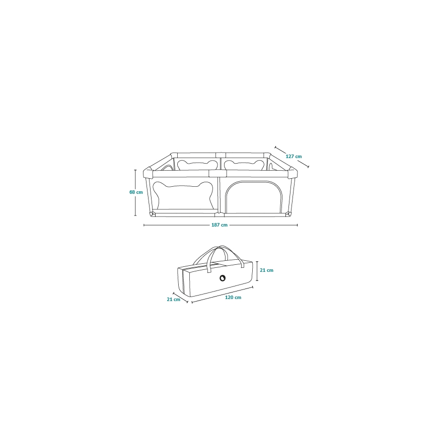 Lionelo - Ogradica za igru WILLOW bež
