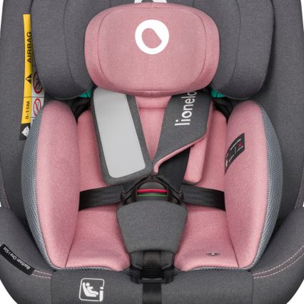 Lionelo - Autosedište sa rotirajućom bazom BASTIAAN ONE i-Size 40-150 cm Pink Rose