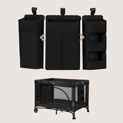 Lionelo - Organizer za krevetac 3u1 SIDEPOCKET Crna