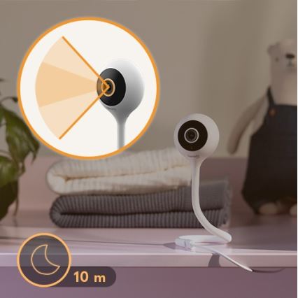 Lionelo - Pametan bebi-fon BABYLINE SMART Wi‑Fi White