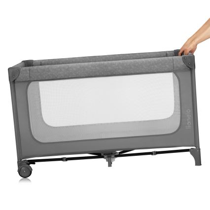 Lionelo - Prenosni krevetac JASMIN EASY FOLD Grey Stone
