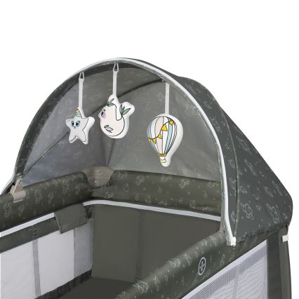 Lionelo - Prenosni krevetić SVEN PLUS bež-maslinasti