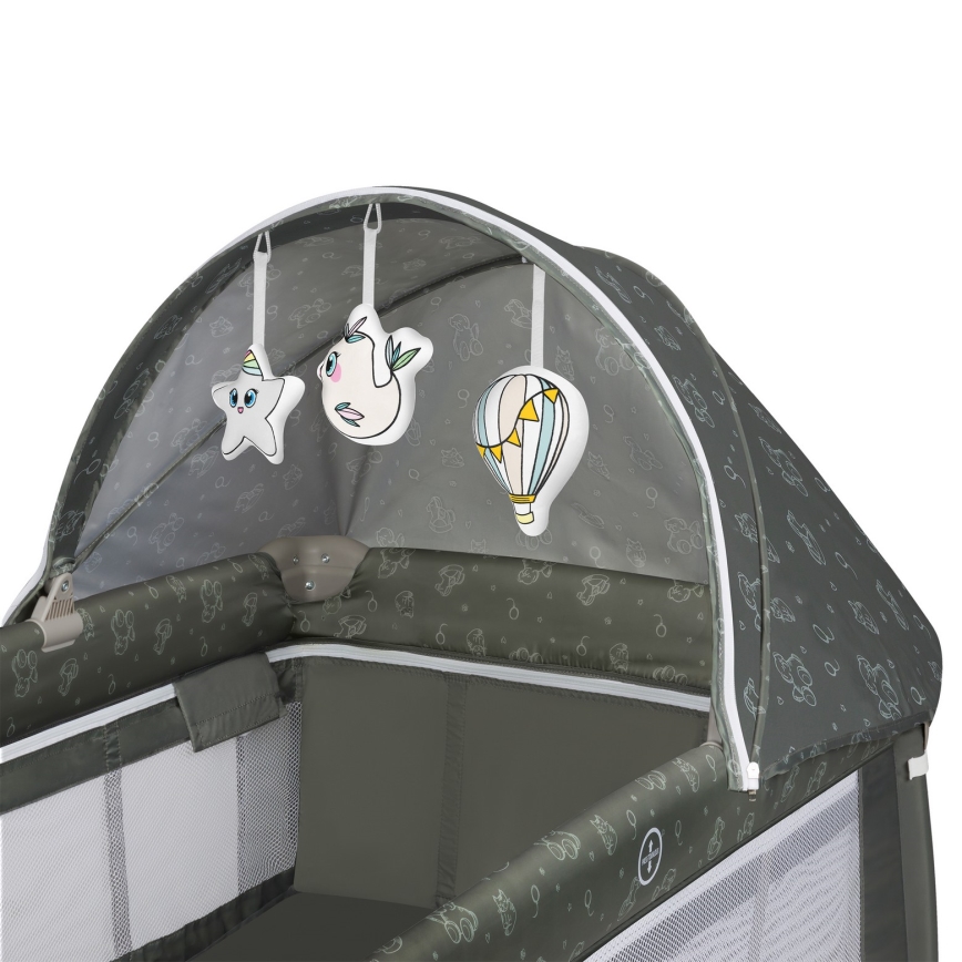 Lionelo - Prenosni krevetić SVEN PLUS bež-maslinasti