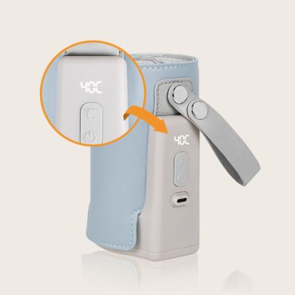 Lionelo - Punivi grejač bočica THERMUP GO PLUS 10W/5V plava/siva