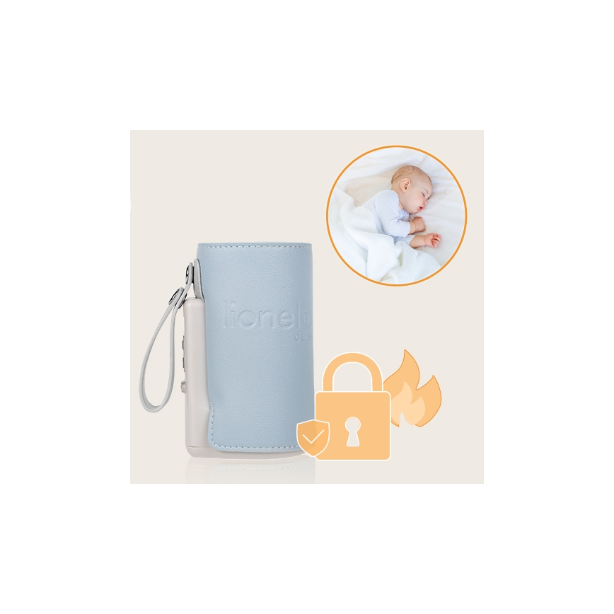 Lionelo - Punivi grejač bočica THERMUP GO PLUS 10W/5V plava/siva