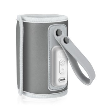 Lionelo - Punjivi grejač za bočice THERMUP GO 18W/5V sivo-srebrni