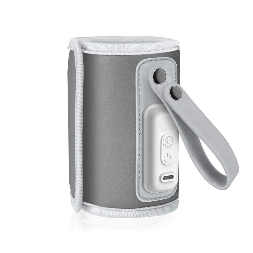 Lionelo - Punjivi grejač za bočice THERMUP GO 18W/5V sivo-srebrni