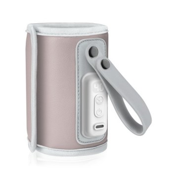 Lionelo - Punjivi grejač za flašice THERMUP GO 18W/5V Pink Baby