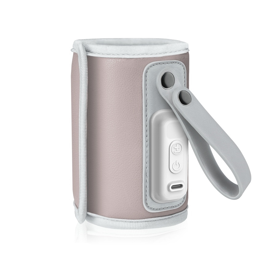 Lionelo - Punjivi grejač za flašice THERMUP GO 18W/5V Pink Baby