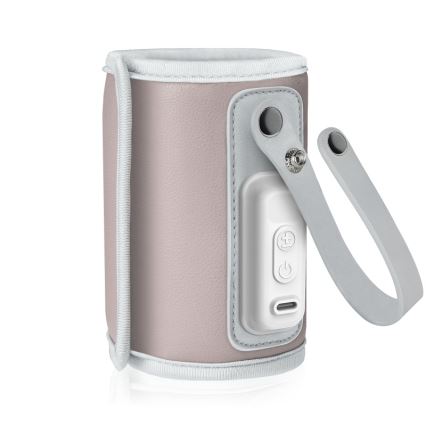 Lionelo - Punjivi grejač za flašice THERMUP GO 18W/5V Pink Baby