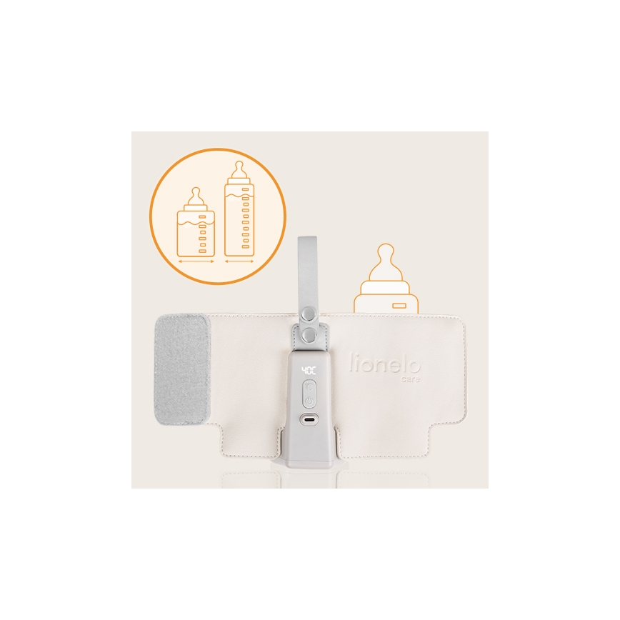 Lionelo - Punjivi grejač za flašice THERMUP GO PLUS 10W/5V bež