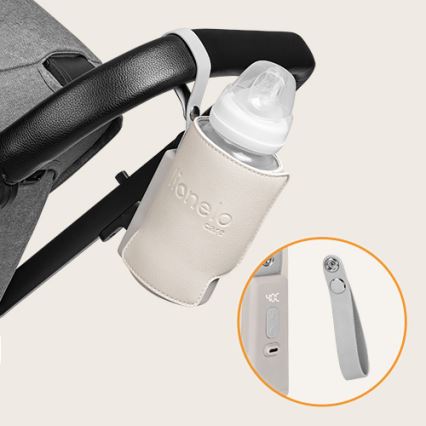 Lionelo - Punjivi grejač za flašice THERMUP GO PLUS 10W/5V bež