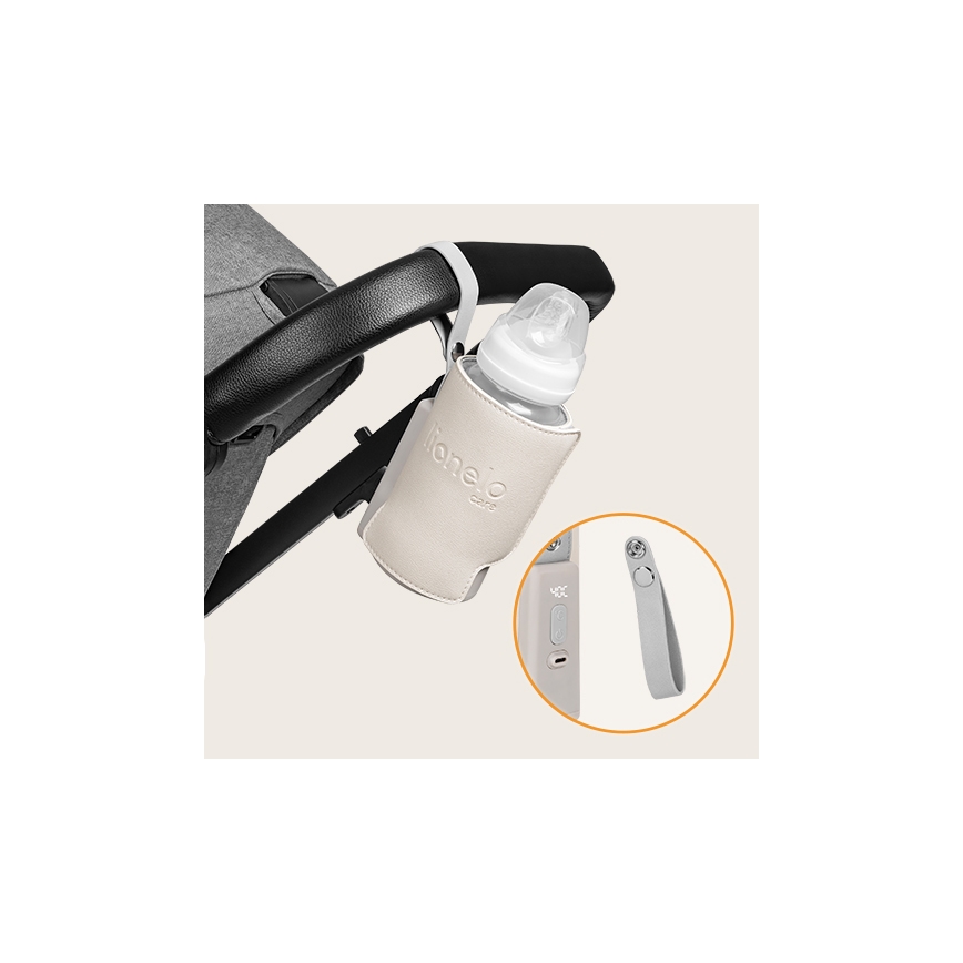 Lionelo - Punjivi grejač za flašice THERMUP GO PLUS 10W/5V bež