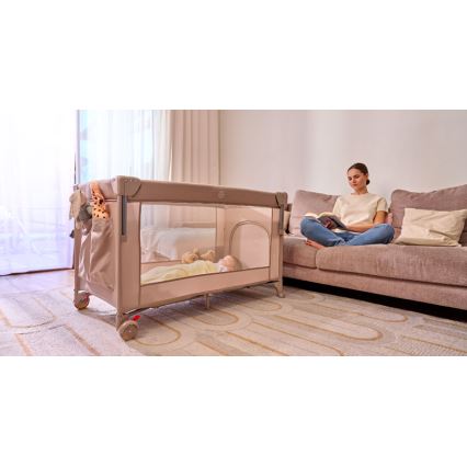 Lionelo - Putni krevetac 3u1 ELLEN Beige Sand