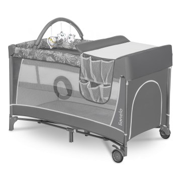 Lionelo - Putni krevetac FLOWER Grey Stone