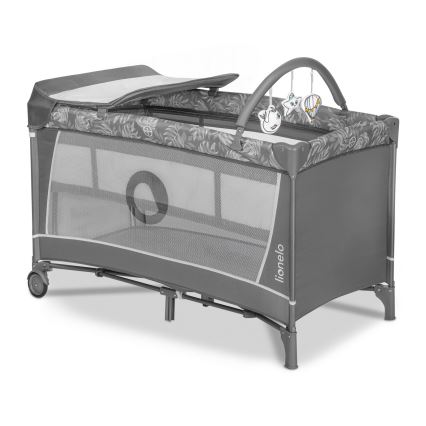 Lionelo - Putni krevetac FLOWER Grey Stone