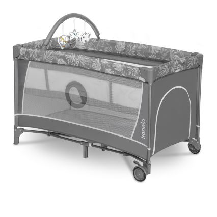 Lionelo - Putni krevetac FLOWER Grey Stone