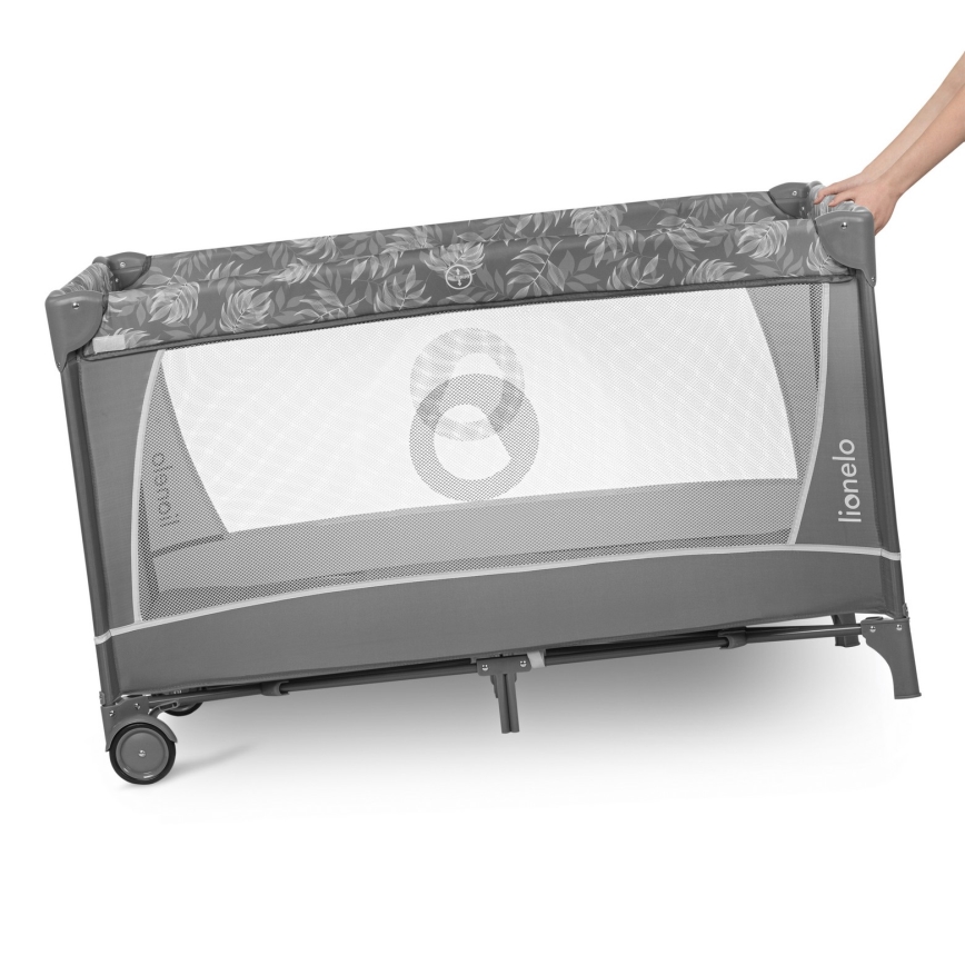 Lionelo - Putni krevetac FLOWER Grey Stone